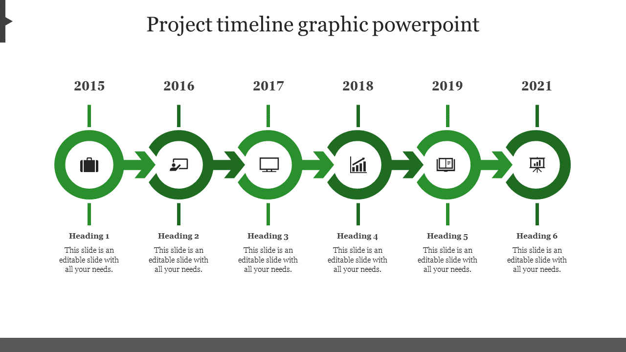 project timeline graphic powerpoint-Green